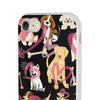 Dogs Love Black Flexi Clear Cases for Most Phone Types (FWS)