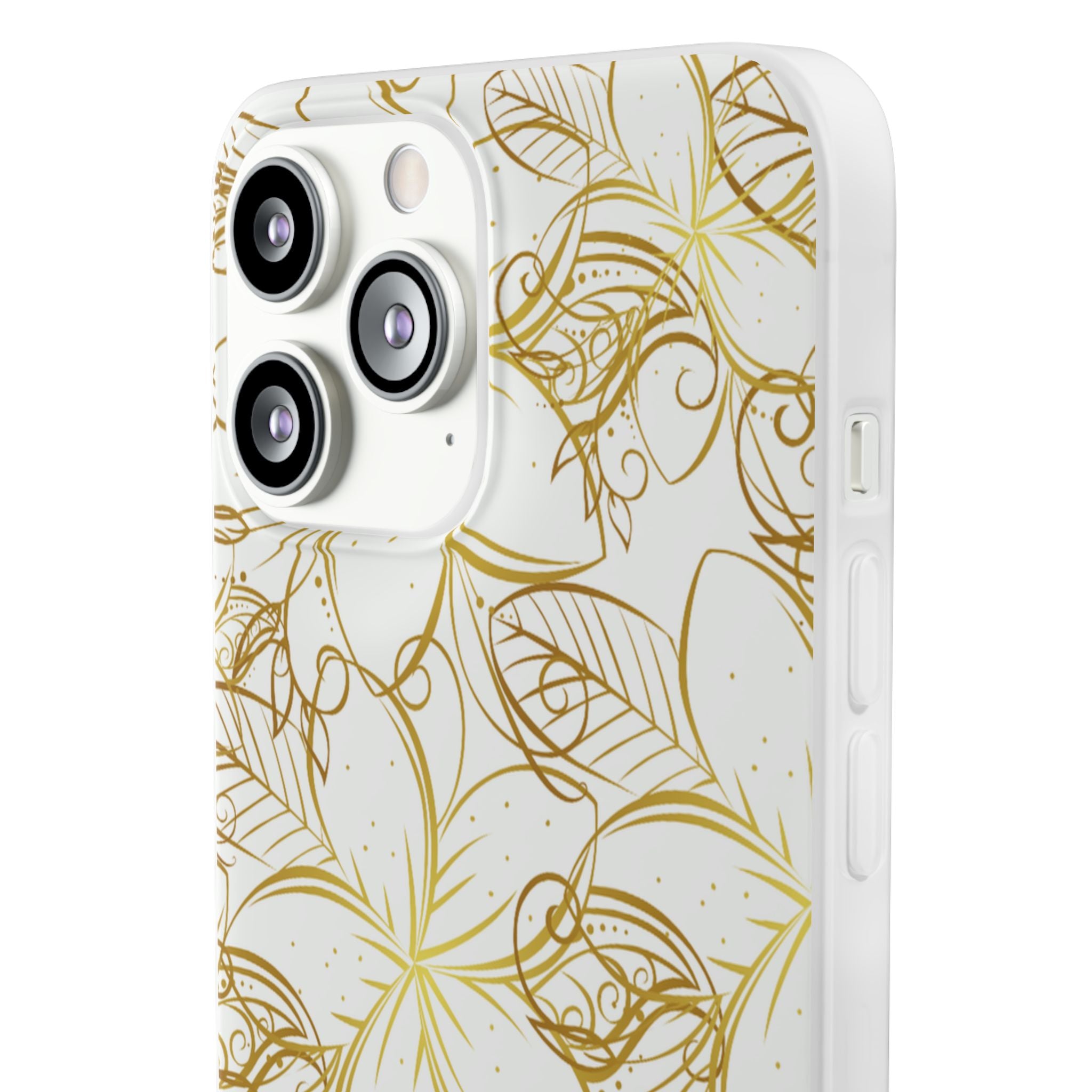 Golden Frangipanis White Flexi Clear Cases for Most Phone Types (FWS)