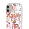 Cats Love White Flexi Clear Cases for Most Phone Types (FWS)