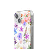 Floral White Flexi Clear Cases for Most Phone Types