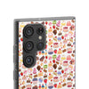 Happy Cake White Flexi Clear Cases for Most Phone Types (FWS)