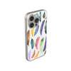 Colourful Feathers White Flexi Clear Cases for Most Phone Types