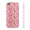 Happy Cake Pink Flexi Clear Cases for Most Phone Types (FWS)