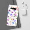 Floral White Flexi Clear Cases for Most Phone Types