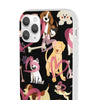Dogs Love Black Flexi Clear Cases for Most Phone Types (FWS)