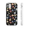 Wildflowers Painted Black Flexi Clear Cases for Most Phone Types (FWS)