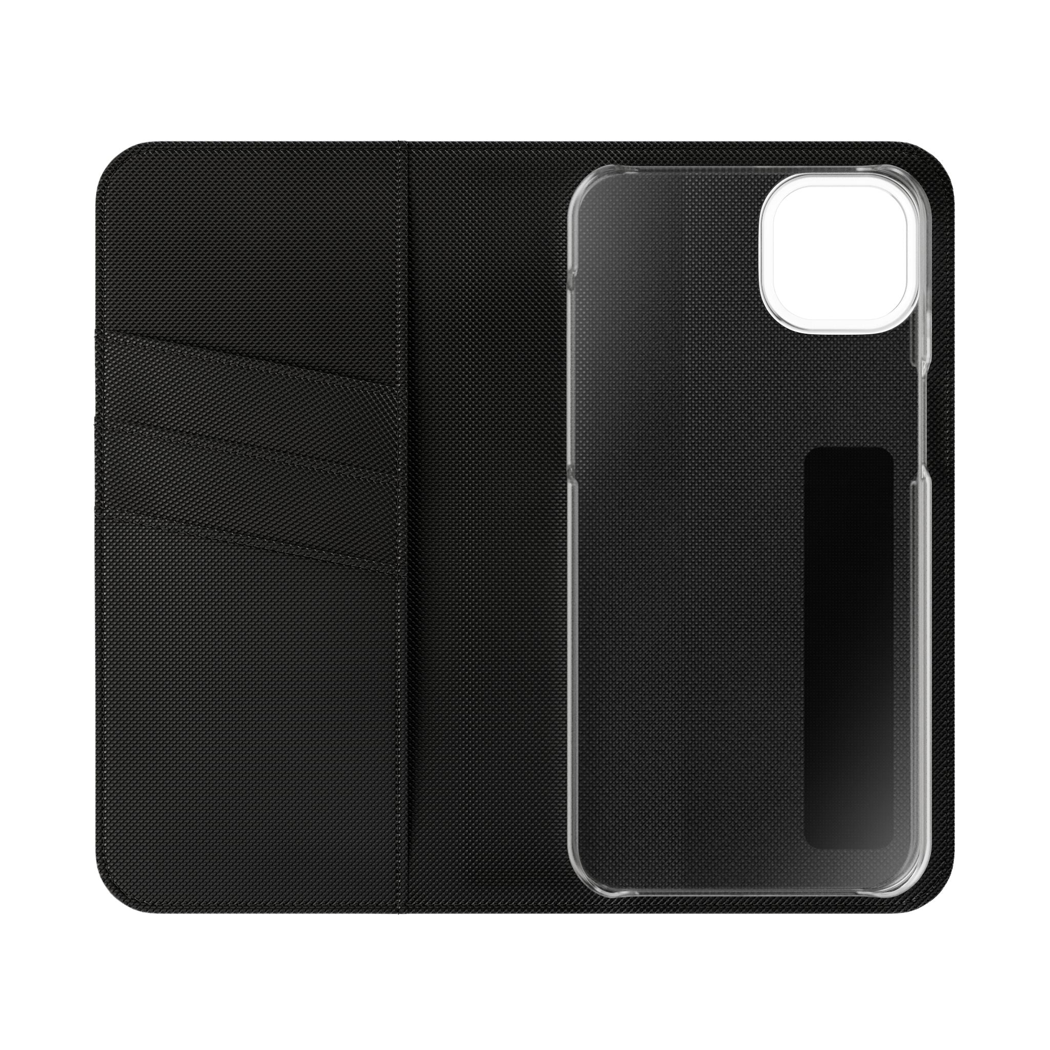 Floral White Wallet Style Phone Case Vegan Leather
