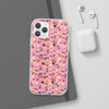 Happy Cake Pink Flexi Clear Cases for Most Phone Types (FWS)
