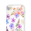 Floral White Flexi Clear Cases for Most Phone Types