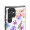 Floral White Flexi Clear Cases for Most Phone Types