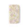 Pastel Frangipanis Yellow Wallet Style Phone Case Vegan Leather