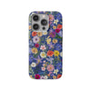 Blue Colourful Floral Flexi Clear Cases for Most Phone Types