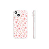 Japanese Pink Flowers White Flexi Clear Cases for Most Phone Types