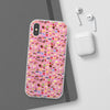 Happy Cake Pink Flexi Clear Cases for Most Phone Types (FWS)