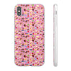 Happy Cake Pink Flexi Clear Cases for Most Phone Types (FWS)