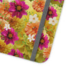 Graphic Dahlias 2 Wallet Style Phone Case Vegan Leather for most Phones