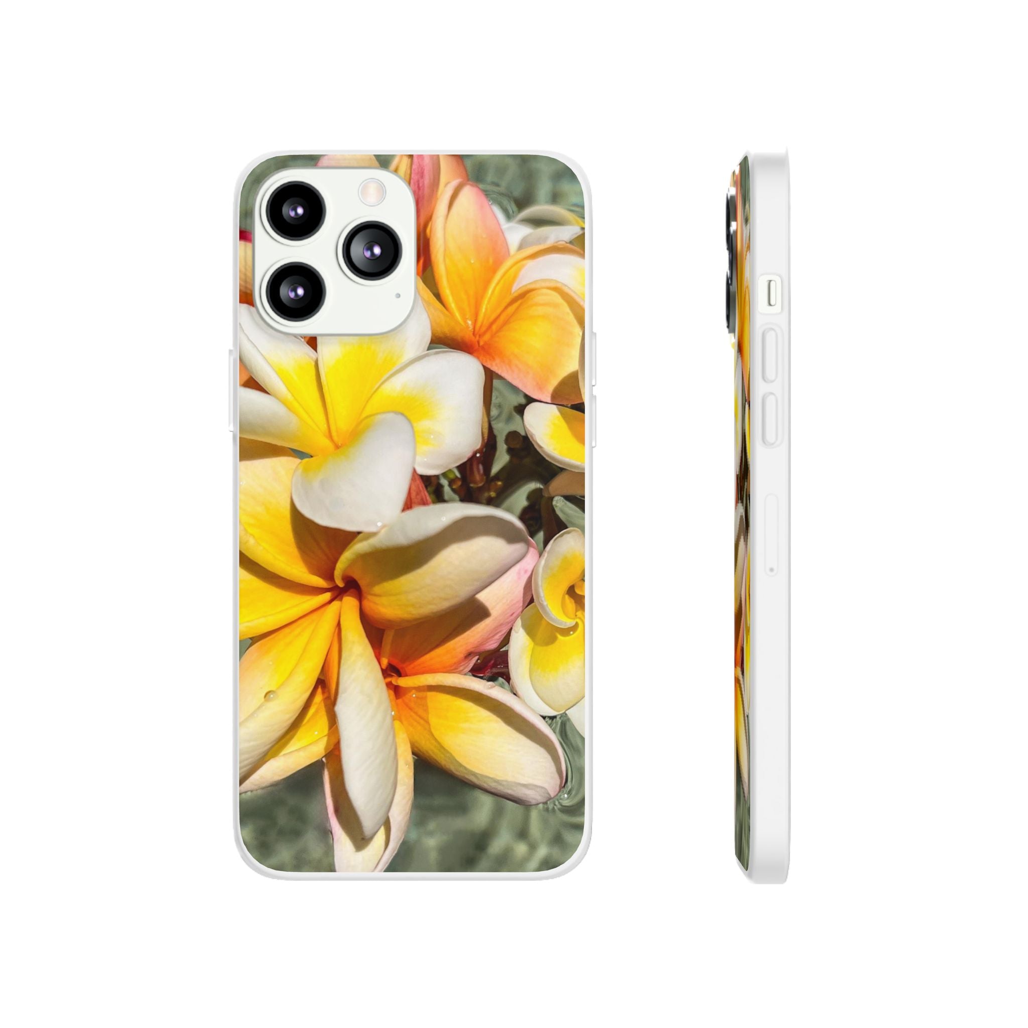 Floating Frangipanis 2 Flexi Clear Cases for Most Phone Types (FWS)