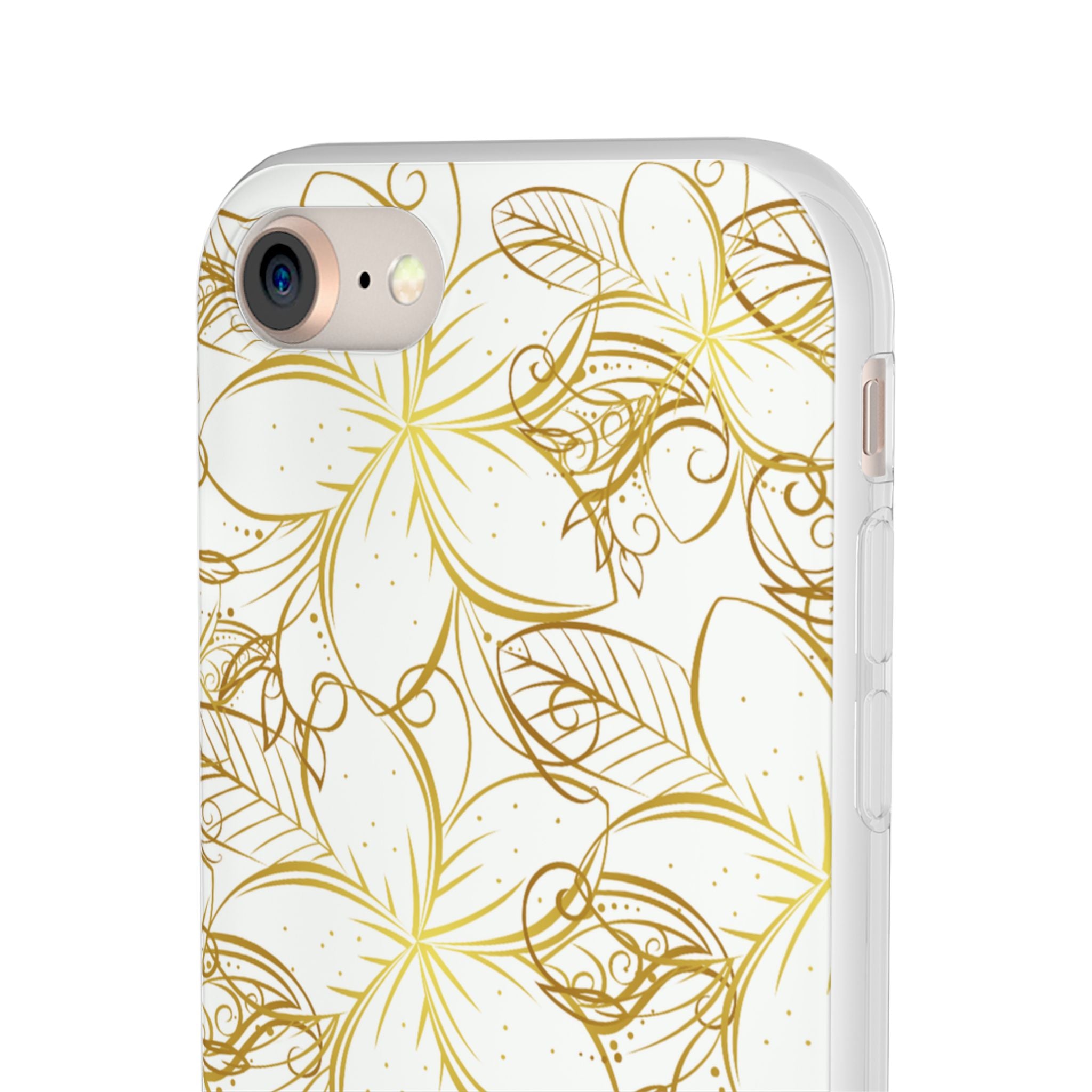 Golden Frangipanis White Flexi Clear Cases for Most Phone Types (FWS)