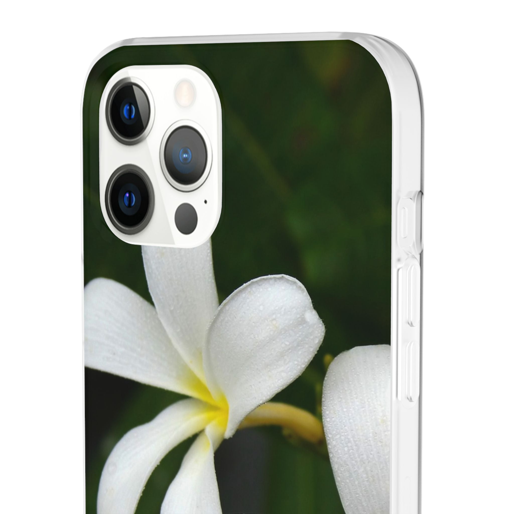 White Frangipanis Flexi Clear Cases for Most Phone Types (FWS)