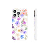 Floral White Flexi Clear Cases for Most Phone Types