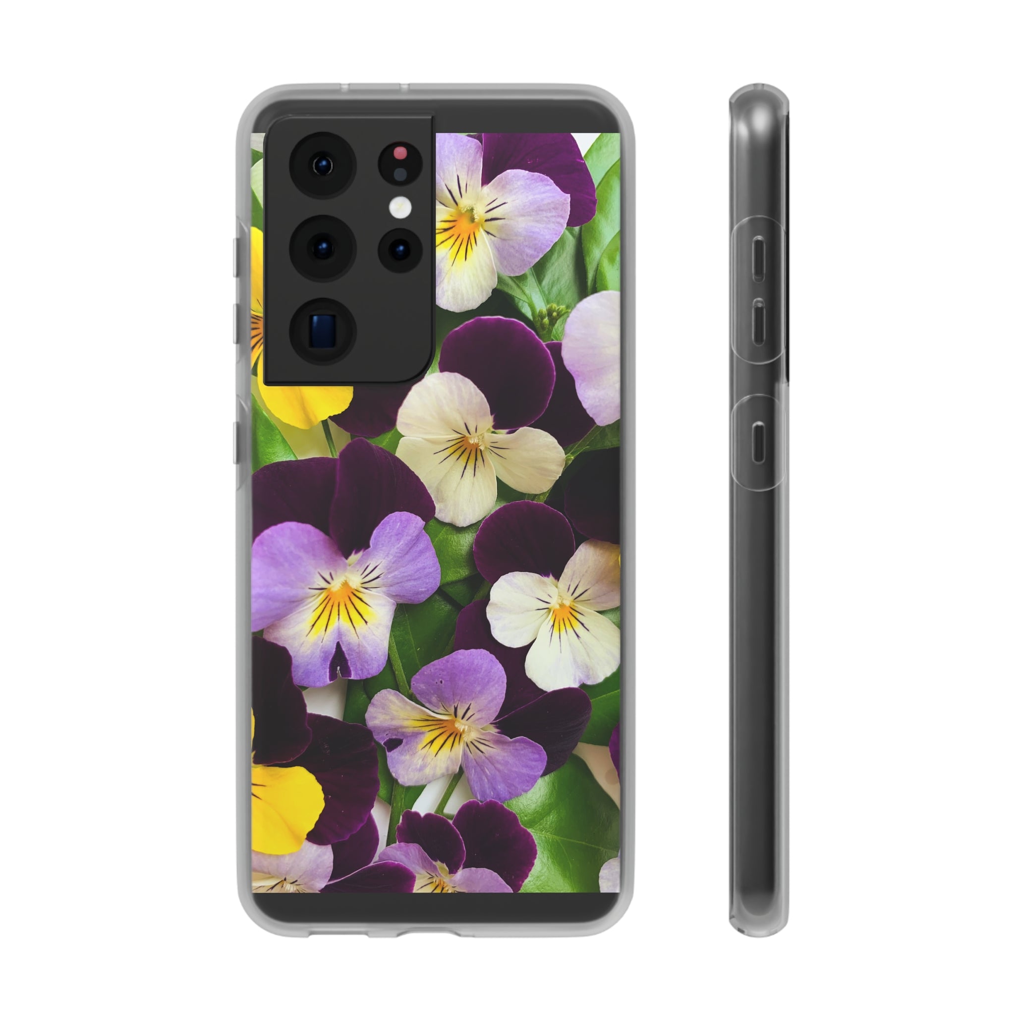 Spring Violas Flexi Clear Cases for Most Phone Types