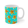 Yellow Frangipanis Aqua Mug 11oz (Microwave & Dishwasher Safe)