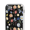 Wildflowers Painted Black Flexi Clear Cases for Most Phone Types (FWS)