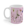 Wildflowers Pink Mug 11oz (Microwave & Dishwasher Safe)