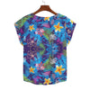 Hawaiian Blue Curved Hem Top up to 5 XL (FWS)