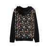 Wildflowers Painted Black Pullover Hoodie | 310GSM Cotton up to 6 XL