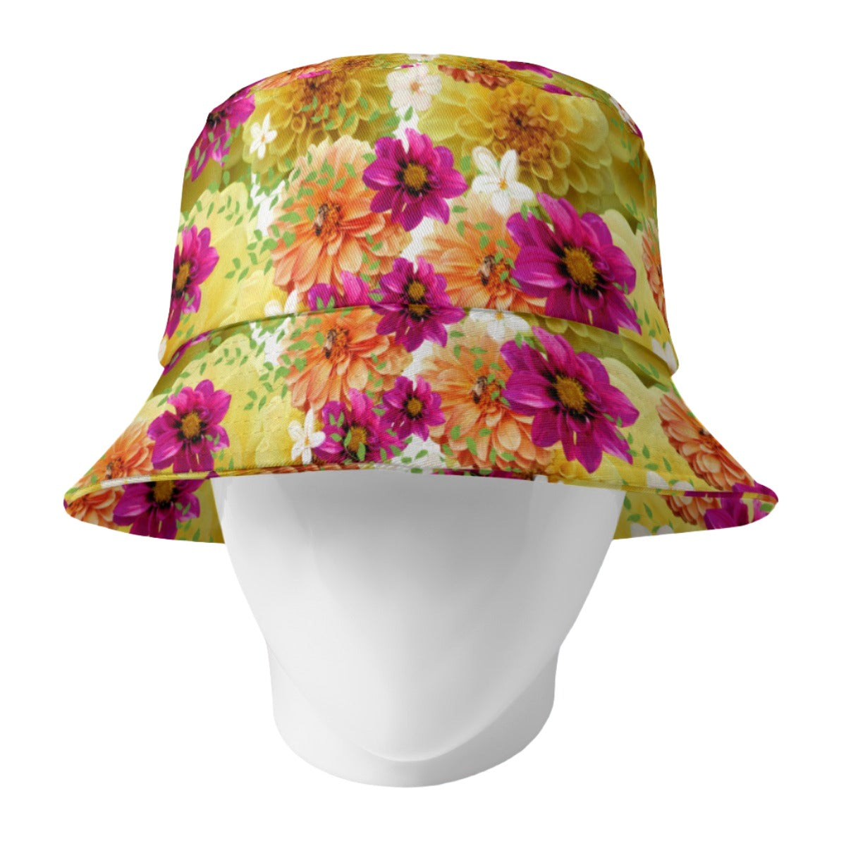 Graphic Dahlias 2 Bucket Hat