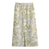 Golden Frangipanis White Front Mid-Slit Skirt | 245GSM Cotton up to 5 XL 1