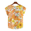 Orange & Yellow Floral White Curved Hem Large to 5 XL (FWS) 2