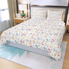 Wildflowers Painted White Three Piece Bed Cover Set