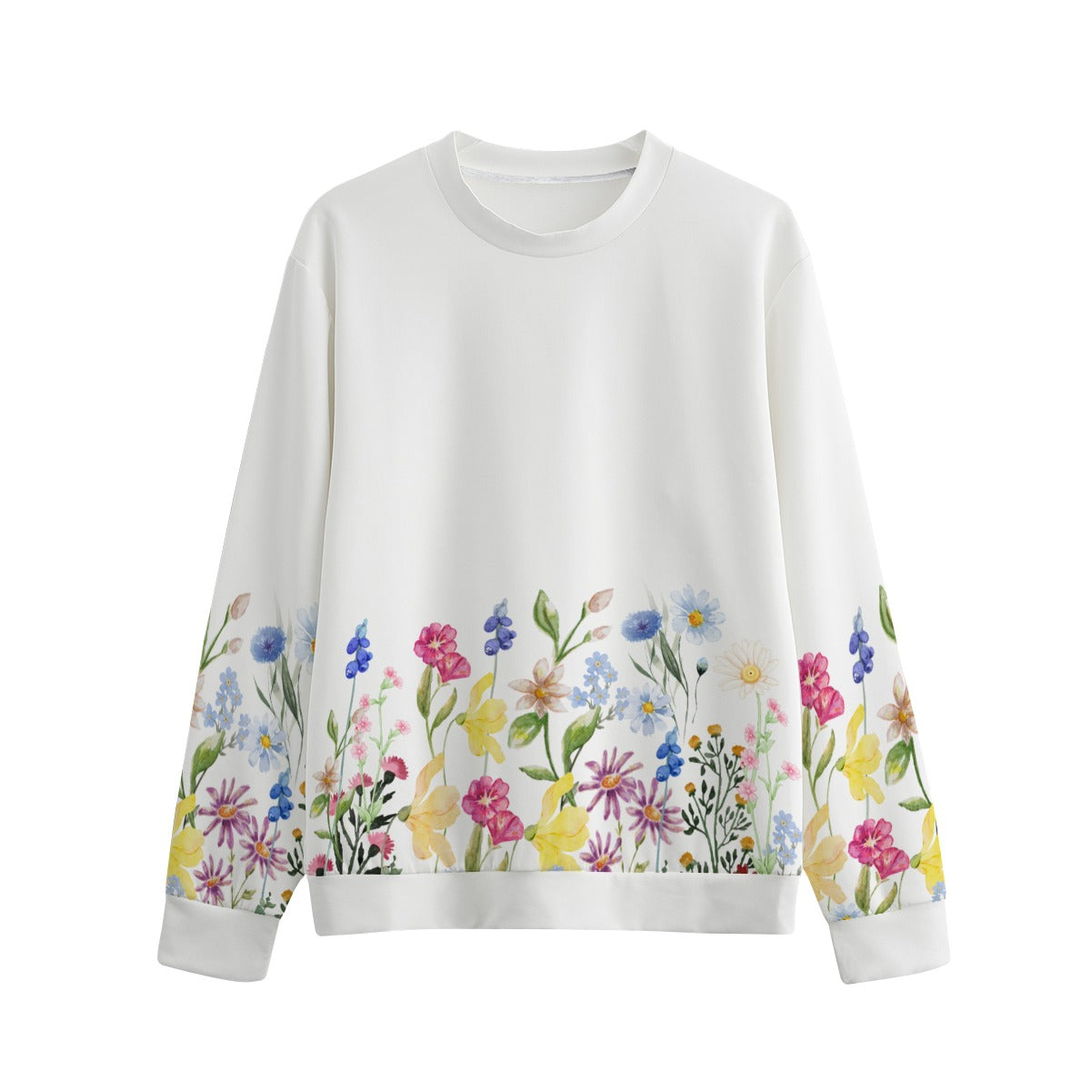 Wildflowers Painted White L Sweatshirt | 310GSM Cotton up to 6 XL