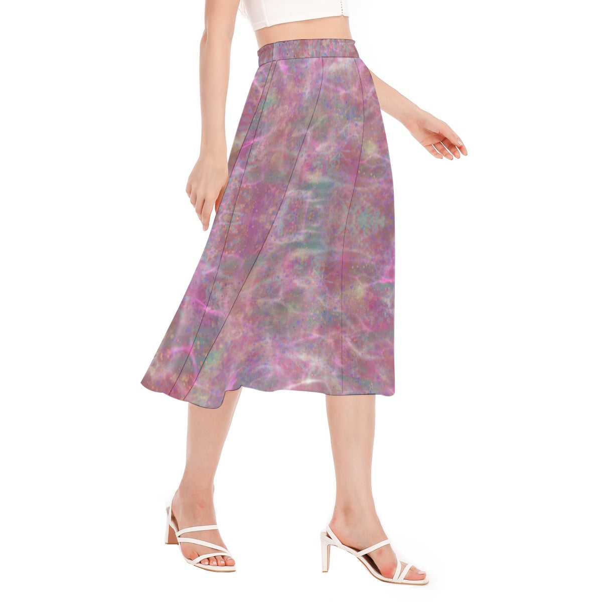 Pink Love Chiffon Skirt No Pockets up to 2XL (FWS)