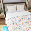 Wildflowers Painted White Three Piece Bed Cover Set