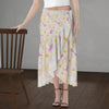 Pastel Frangipanis Pink Wrap Skirt No Pockets up to 5 XL (FWS)