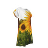 Sunflowers Short Sleeve Dress up to 4 XL (FWS)