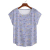 Wildflowers Lilac Curved Hem Top up to 5 XL (FWS)