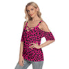 Hot Pink Leopard Criss Cross Straps Top up to 4 XL (FWS)