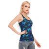 Butterflies Blue Racerback Tank Top | 190GSM Cotton up to 3 XL (FWS)