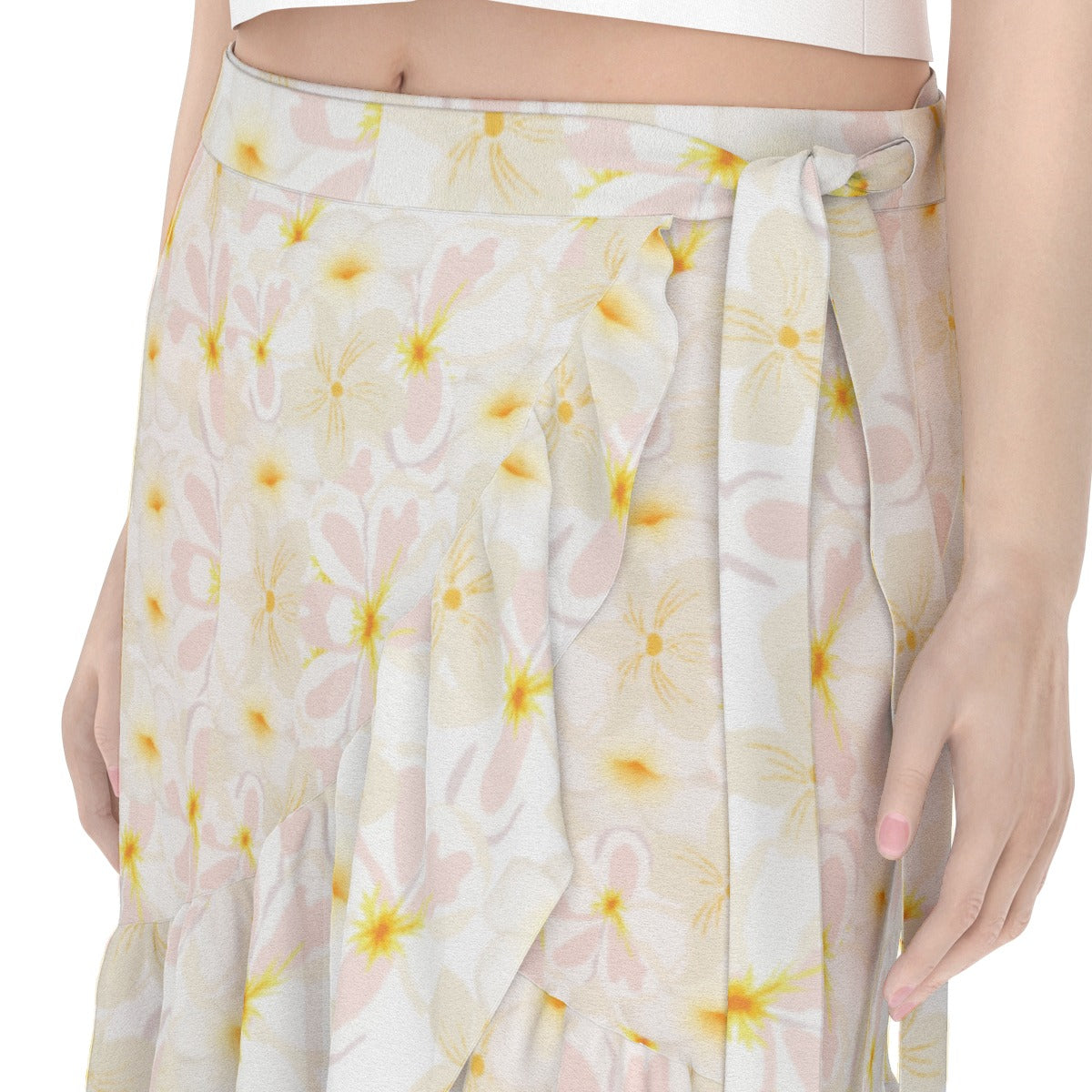 Pastel Frangipanis Women's Wrap Skirt up to 5 XL (FWS)