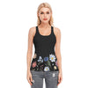 Wildflowers Painted Black L Racerback Tank Top | 190GSM Cotton up to 3 XL (FWS)