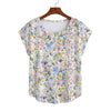 Wildflowers Cottage Garden Curved Hem Top up to 5 XL (FWS)