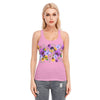 Pink Pansies Racerback Tank Top | 190GSM Cotton up to 3 XL (FWS)