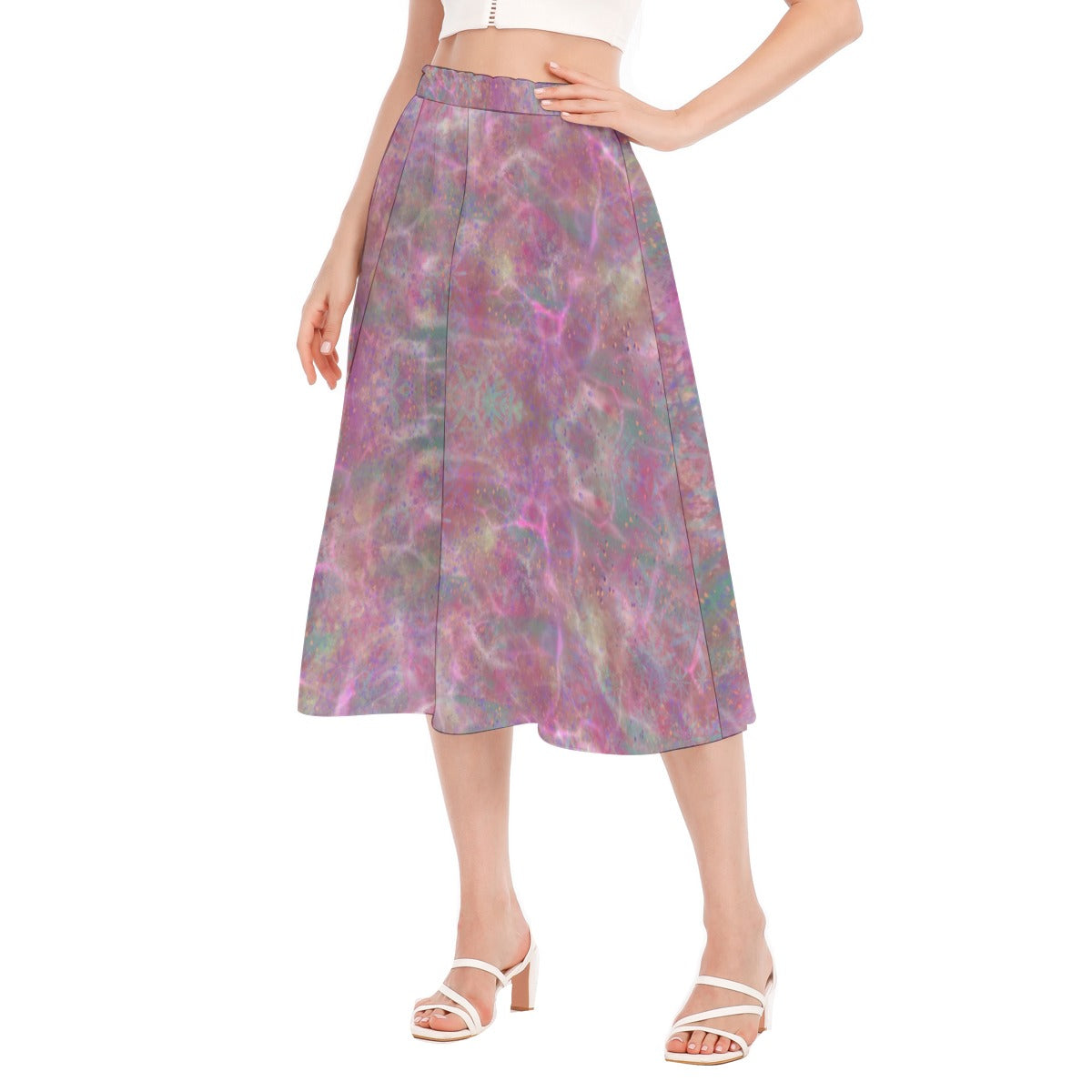 Pink Love Chiffon Skirt No Pockets up to 2XL (FWS)