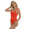 Golden Frangipani Red Swimsuit up to 3 XL (FWS)