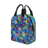 Hawaiian Blue Insulated Zipper Lunch Bag