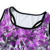 Black & Pink Leaves Sports Top up to 5 XL 3